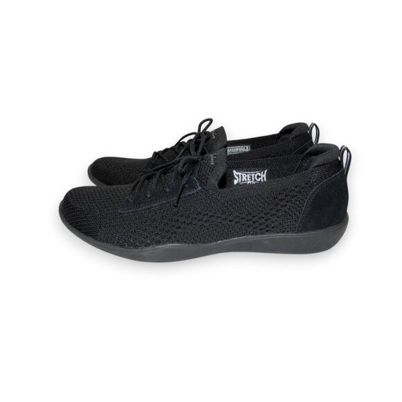 NWT Skechers Stretch Fit Black Sneakers Air-Cooled Memory Foam Womens 8.5 - Picture 2 of 14